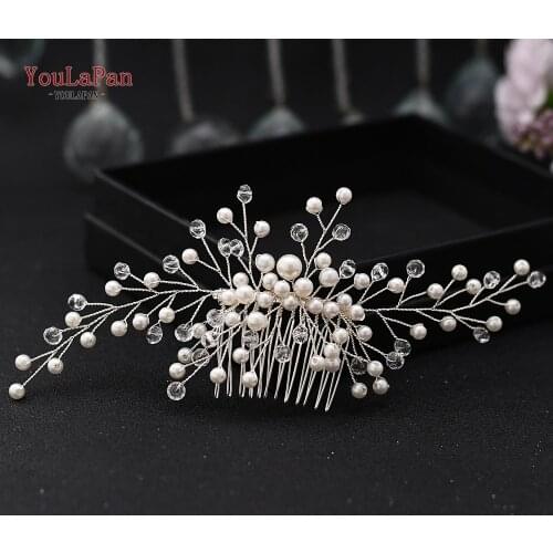 YouLaPan HP341 Wedding Hair Accessories Pearl White Pearl Luxury Bridal Headband Bridal Accesories Hair Comb Bridal Hair Clips
