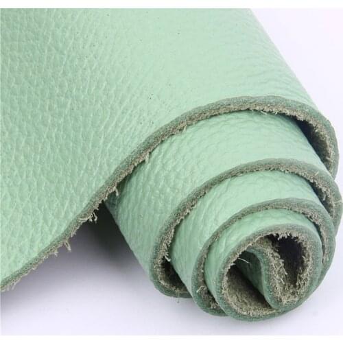 40x60cm Bean Green First Layer Cowhide Leather Handmade Diy Sofa Cushion Car Seat Surface Leather