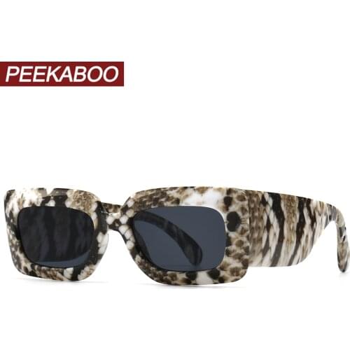 Peekaboo snakeskin pattern ladies sunglasses retro women thick fashion sun glasses female green black uv400 ladies accessories