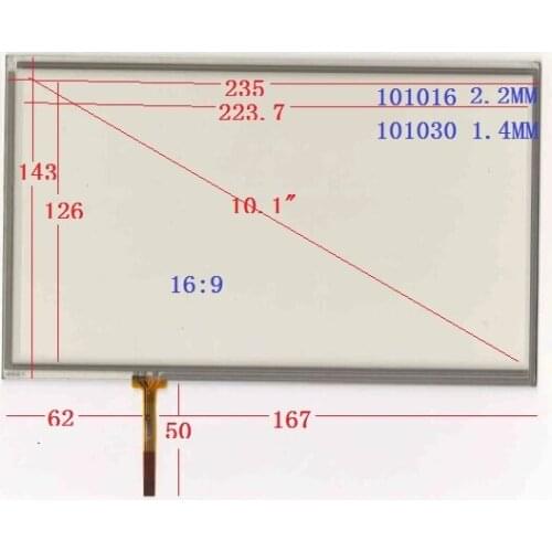 ZhiYuSun NEW 10.1 inch Touch Screen 235*143 TopTouch 101016 101030 For computer USB currency