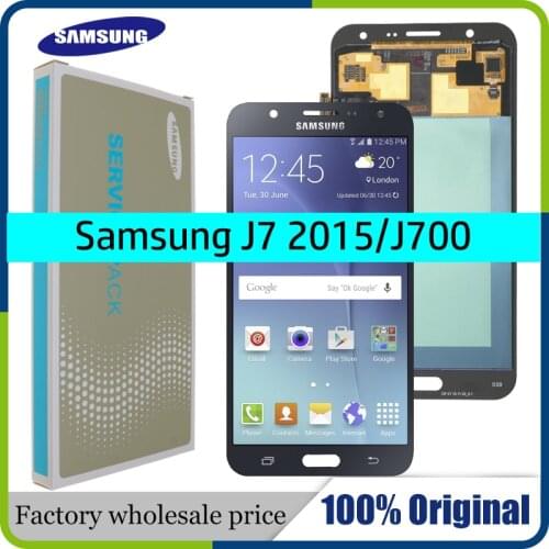 Super AMOLED 5.5" LCD For SAMSUNG Galaxy J7 2015 J700 LCD Display Touch Screen Digitizer Assembly J700F J700M J700H Replacement
