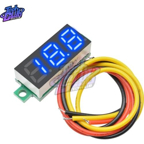 0.28 inch 3 Wire Mini Gauge Voltage Meter Voltmeter DC 0-100V LED Display Digital Panel Voltmeter Detector Monitor Tools
