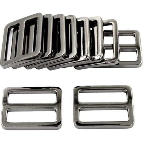 10pcs 1 inch Zinc Alloy Slider Webbing Strap Tri Glide Buckle Fastener for Webbing Belt Bags Webbing Strap Keeper
