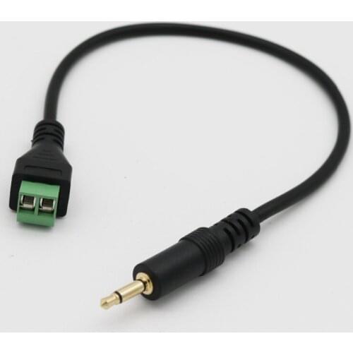 10pcs 3.5mm 1/8" Mono TS Male 2 Pole To 2 Pin AV Screw Video Shield Balun Terminal Plug Connector Solderless Block Adapter Cable