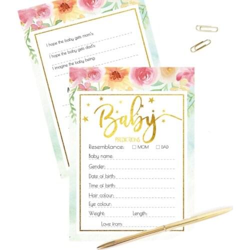 10Pack Baby Prediction and Advice Cards Shower Game Advice Cards for Girl or Boy 900C