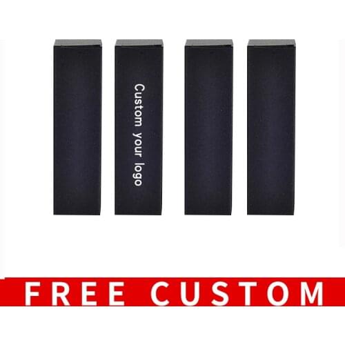 100 Pieces/Lot Free Customized 25*25*105 MM Black Paper Boxes For Perfume Packaging Only Box Free Add You Logo