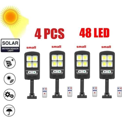 4pcs tabular oblong 48 led Solar Lights Outdoor Wireless COB Solar Motion Sensor solar Security Lamp with 3 Lighting Modes for