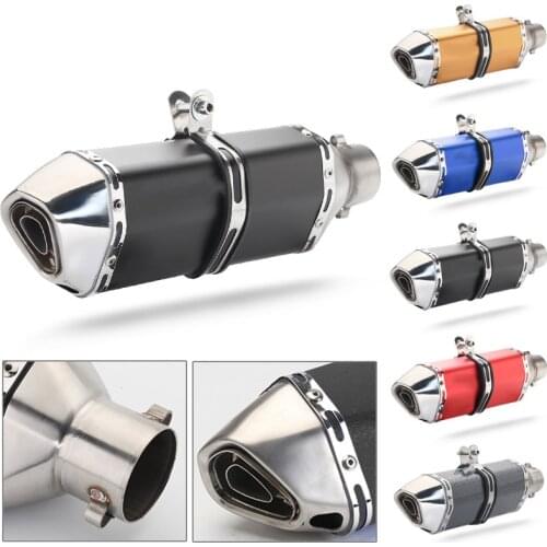 51 Universal Motorcycle Left And Right Exhaust Pipe Muffler Motor Escape Moto For RC390 Z800 GSXR750 TMAX530 XMAX300.250 CBR500