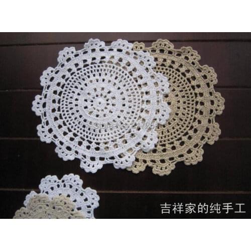 Free shipping Beautiful design Handmade 6 pic 15-35 cm round talble mat fashiondisc pads zakka doily flower pad for wedding