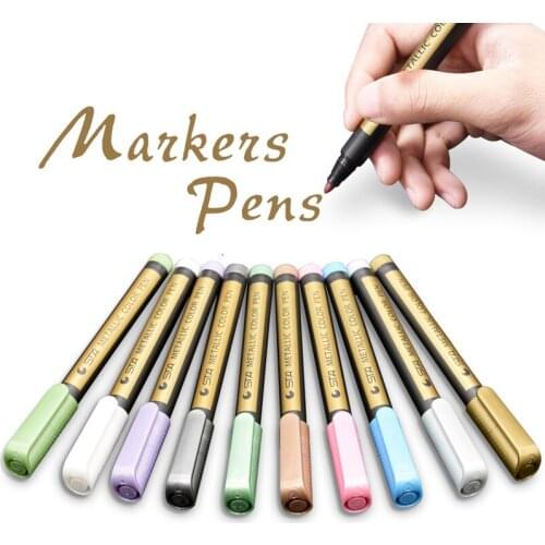 Color metal marker pen water-based paint pen bullet journal marker pen DIY photo album hand account pen 10 colors