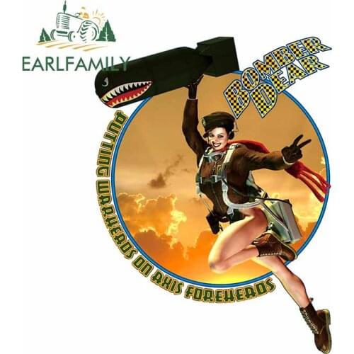 EARLFAMILY 13cm x 9.8cm for Bomber Dear Sunset Shark Waterproof Car Stickers Motorcycle Anime Decal Personality Car Assessoires