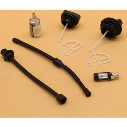 Oil/Fuel Cap Oil/Fuel Filter Oil/Fuel Pipe Kit For Chinese 4500 5200 5800 45CC 52CC 58CC Garden Chainsaw Replacement Parts