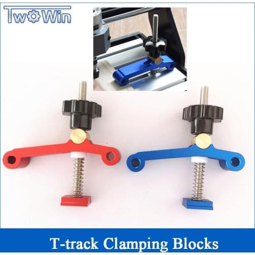 Upgraded Aluminum alloy T-track Clamping Blocks Woodworking Jig Universal T slot Clamping Blocks Platen Woodworking tools