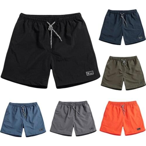Mens Summer Plus Size Thin Fast-drying Trousers Casual Sports Short Pants Daily Beach Seaside Short Pants Штаны Dropshipping