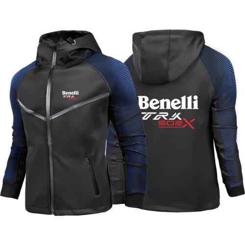 Mens Autumn Benelli TRK 502X Print Jackets Customize Racing Suits Hoodies Decal Sweatshirts Zipper High street Popular Coats
