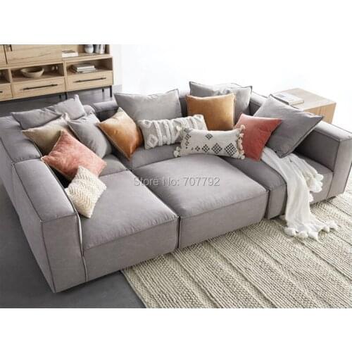 Living Room Sets for Cheap Indoor Furniture Modular Design Six Pieces Pit Sectional Sofa