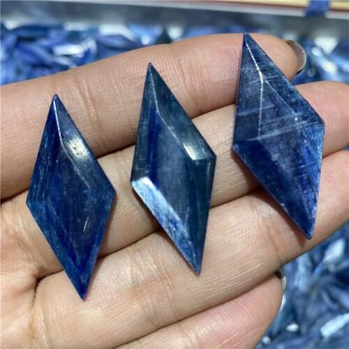 Wholesale Natural Blue Kyanite Unique Rhombus Pendant For Gift
