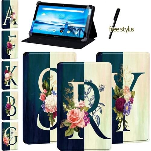 Anti-fall Tablet Case for Lenovo Tab P10/Lenovo Smart Tab P10 10.1 Inch - Casual Half Letter Soft Leather Protective Case + Pen