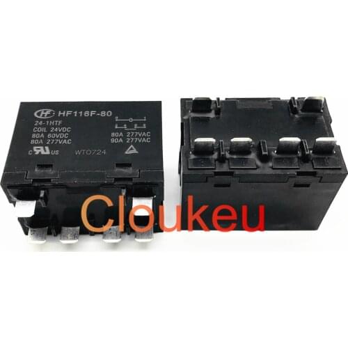 Relay HF116F-80-12 24-1HTF DC12V24V 80A 6pin