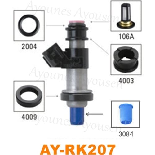 24set fuel injector repair kit for Honda Car replacement including micro filter seals oring caps (AY-RK207)