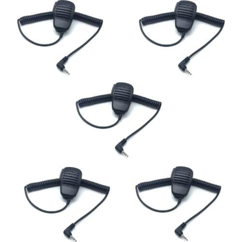 5PCS 1 Pin 3.5mm Handheld Speaker PTT Mic for Yaesu Vertex VX-1R/2R/3R/5R/VX168/VX160/FT60R VX-3R VX-5R FT-60R FT1DR FT2DR Radio