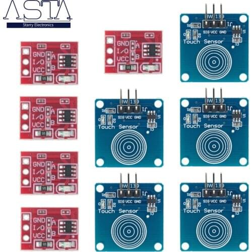 NEW TTP223 Touch button Module Capacitor type Single Channel Self Locking Touch switch sensor (Red)