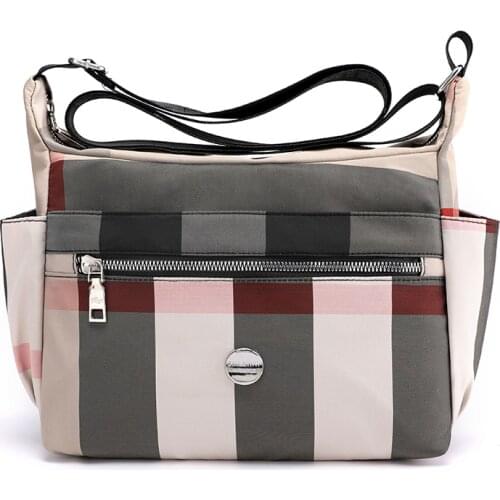 Messenger bag womens light waterproof nylon bag single shoulder bag womens middle-aged and elderly multi compartment backpack