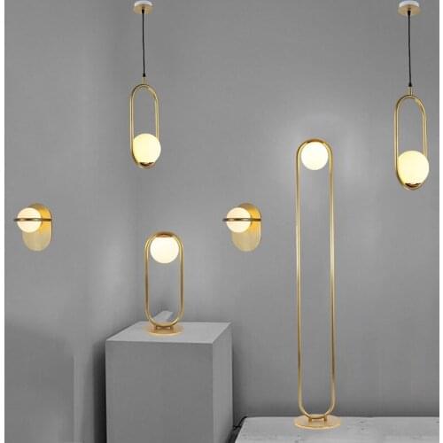 Creative Black / Golden Plated Oval Rack Frosted Glass Ball Lampshade G9 LED Copper Table Lamps Warm White Living Room Bedroom