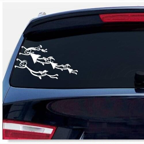 9.9*5.5 INCH Cartoon Family Car Stickers Vinyl Car Bike Motorcycle for Car Decorative Accessories Fashion Black / Sliver