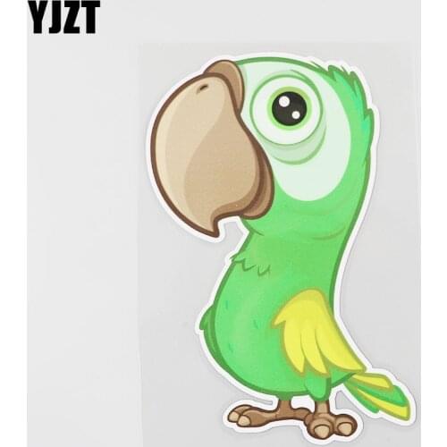 YJZT 10.5CM×15.6CM Interesting Birds Car Sticker Cartoon Animal Pattern PVC Decal 11B-0441