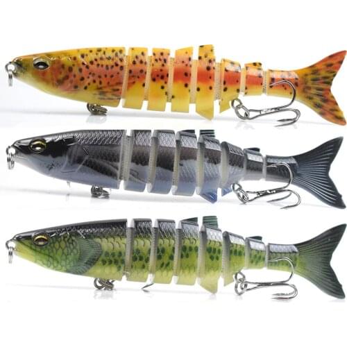 12cm 19.3g Multi-Jointed Trout Swimbait Fishing Lures Hard Wobbler Rattle Sinking Artificial Minnow Bait