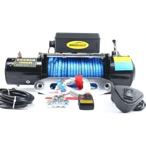 12v/24v12000 lbs hot selling nylon rope winch, off-road vehicle winch, portable winch