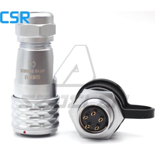 WEIPU SF16 series 5pin Waterproof SF16 type IP68 cable connector plug socket, waterproof solder wire connectors