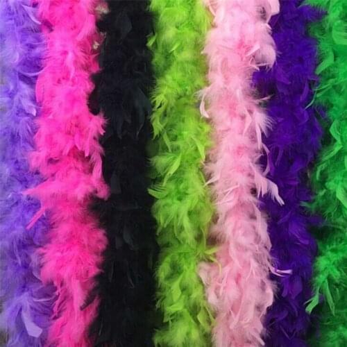 60Gram Thickness Fulffy Turkey Feather Boa Dress Feathers for Crafts Chicken Feathers Boa Costume/Shaw/party Plume Decoration