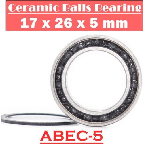 6803RS Hybrid Ceramic Bearing 17*26*5 mm ABEC-5 1PC Bicycle Bottom Brackets & Spares 6803 RS 2RS Si3N4 Ball Bearings 6803-2RS