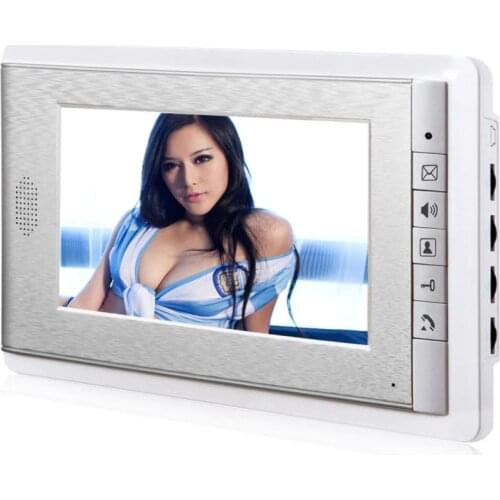 7 inch Color LCD Screen 2-Way Hands Free intercom Video Door Phone Doorbell Monitor Wired,Support Monitoring, Unlock,Intercom