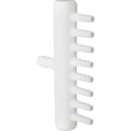 Aquarium air valve, multiplex air terminal for share air from compressors ( one 8mm in). (8 x out 4mm ) 1pcs