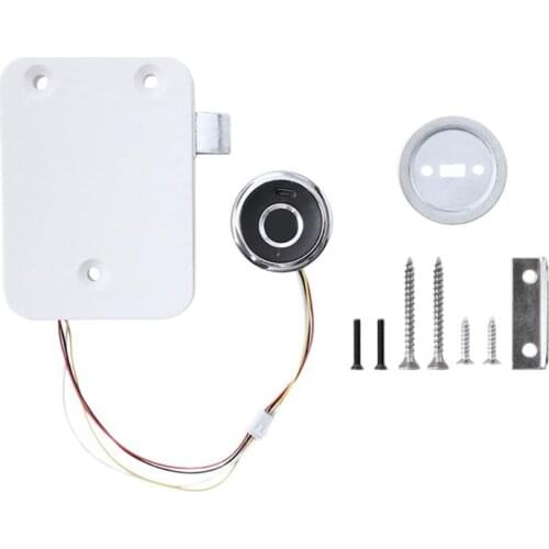 Fingerprint Lock Electronic Cabinet Door Locks Smart Biometric File Cabinet Lock Kit Replacement for Home & Office