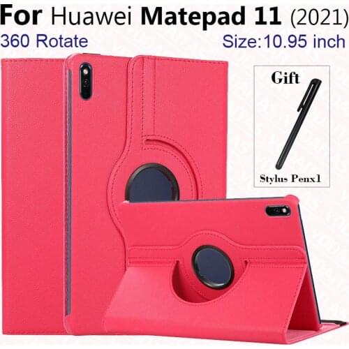 360 Degree Rotation Shell For Huawei Matepad 11 Case 2021 PU Leather Stand Flip Coque For Matepad 11 2021 Cover Protective Etui