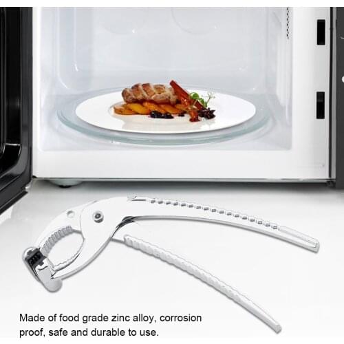Zinc Alloy Hot pot clip Oven Clip Pliers Grip Grabber for Hot Pot Plate Baking Tray Pan Dish Anti-slip handle