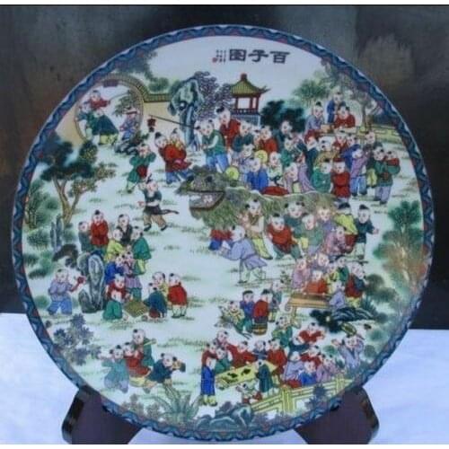 Ancient Chinese (100) fairchild celebrating the Spring Festival porcelain plate