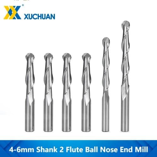 2 Flute Ball Nose End Mill Tungsten Carbide Cutter CNC Router Bit Thread Drill Bit For Metal Engraving Bit Spiral Router Bits