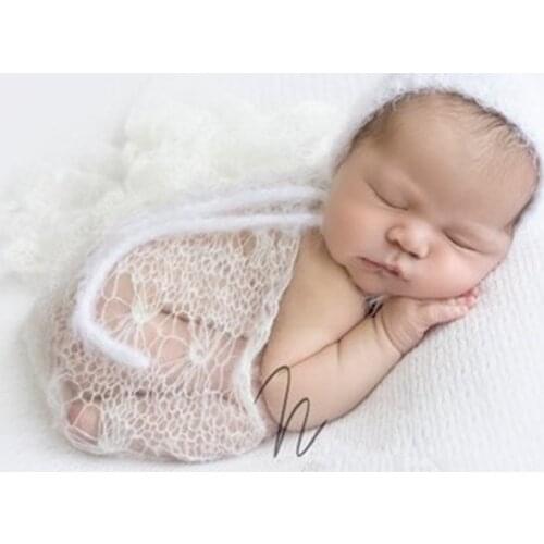 Newborn wrap photography props,baby knit mohair blanket photo props