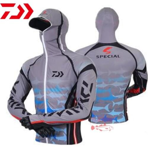 2021 Summer Daiwa Running for Outdoor Fishing Clothes Sunscreen Fishing Shirt Breathable Sports Hiking Fishing Clothing