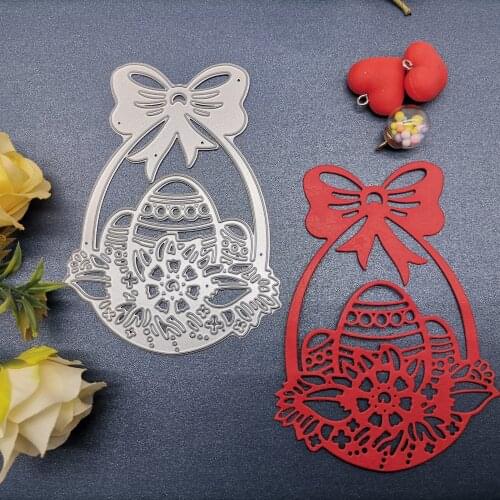 80*110mm christmas basket with eggs Metal Cutting Dies for card DIY Scrapbooking stencil Paper Craft Album template Dies