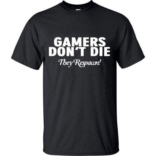 Mens GAMERS DON'T DIE Fashion T-shirts 2020 100% Cotton Harajuku Clothing Casual Retro Male Hipster Tops Leisure handsome Homme