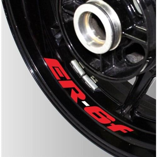 A set of 8pcs high quality Motorcycle Wheel Sticker Decal Reflective Rim Motorcycle logo decal for kawasaki er6f ER-6F