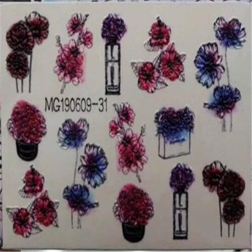 High Quality 6d diy Engraved Flowers Nail Stick Traceless Empaistic Embossment Water Slide Nail Decals