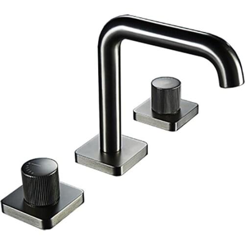 UPC 3 Holes Mixer Taps Dual Handle Faucet Mixer Widespread Basin Faucets