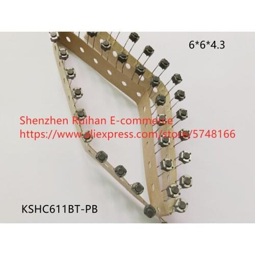 Original new 100% KSHC611BT-PB touch switch 6*6*4.3 DIP 2pin micro switch round